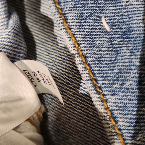 ❤️ NWOT! LOFT HIGH RISE STRAIGHT LEG  SPARKLE JEANS, RAW HEM, 16 (33) - Picture 8 of 10